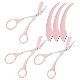 FRCOLOR 15 Ensembles Tondeuse à Sourcils Croissant De Lune Beauté Aux Petits Ciseaux Rasoir Facial Femme Ciseaux à Sourcils C