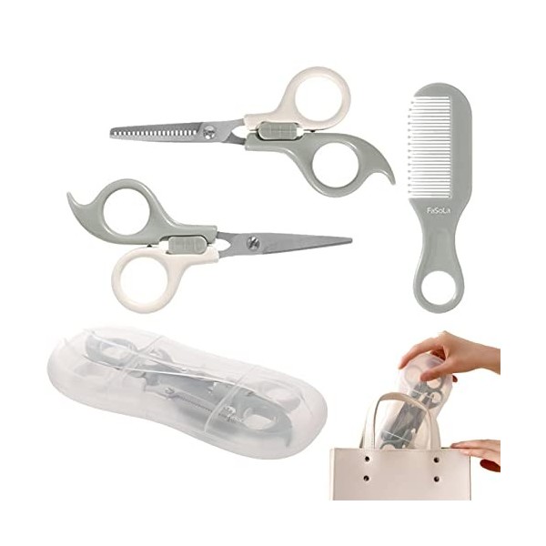 Ukuding 2 Pcs Ciseaux Coupe Cheveux Professionnels,Ciseaux à Cheveux Pratiques pour bébé - Ciseaux Coiffure pour Enfants Peig