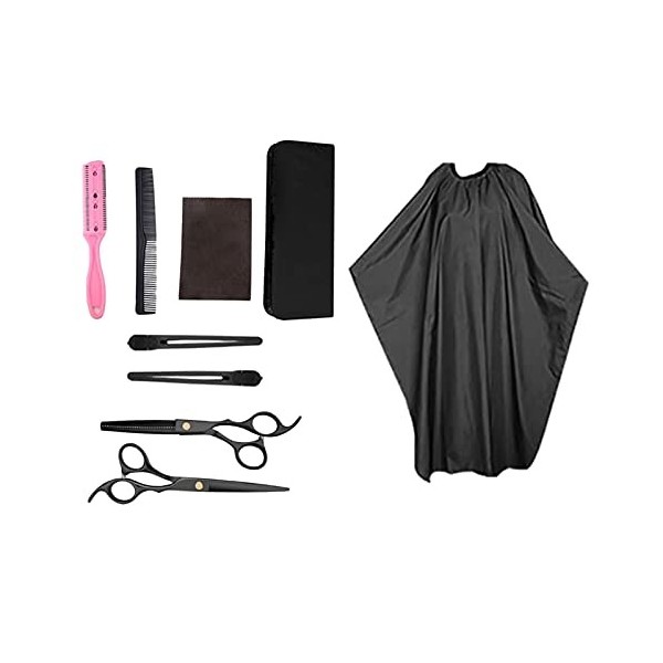 ensemble de ciseaux de barbier 8x cheveux découpant cisailles ciseaux de coiffure ciseaux ciseaux ciseaux de salon cape kit d