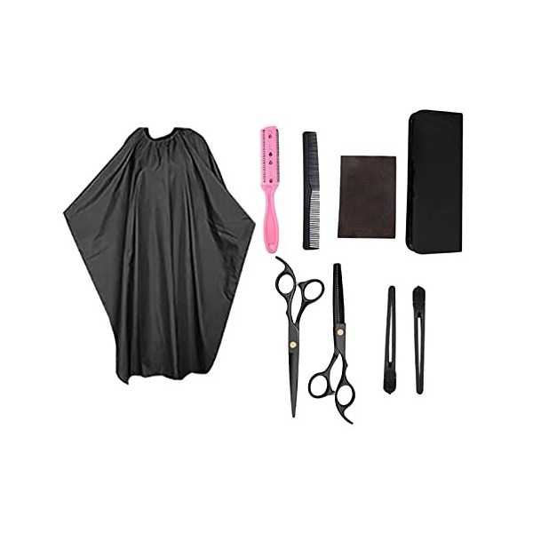 ensemble de ciseaux de barbier 8x cheveux découpant cisailles ciseaux de coiffure ciseaux ciseaux ciseaux de salon cape kit d