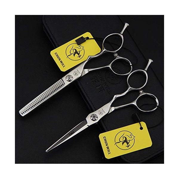 Barber Coupe De Cheveux Ciseaux Set 5.5 Pouces, Outils Ciseaux De Coiffure Professionnel Barber Haircut, Lumière 440C en Acie