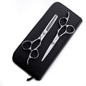6,0 Pouces Ciseaux De Coiffure Set, Cheveux Clairsemés Ciseaux + Coiffure Ciseaux JP 440C en Acier Inoxydable, Lumière Et Sha