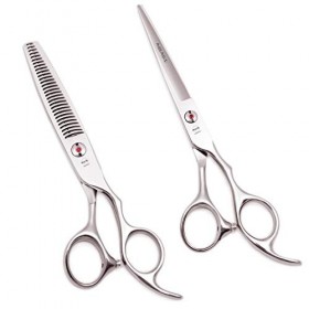 Haut de Gamme 6,0 Pouces Ciseaux de Coiffure Set Professionnel Coiffeur Dilution Barber Cisaillement Antler Dents 440C Haircu