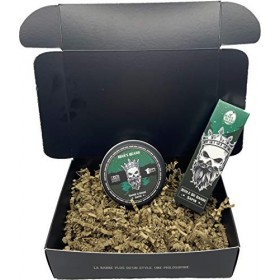 man’s beard – Coffret pour la Barbe – Huile de barbe 30 ml et Baume à barbe 90 ml parfumé Sapin – Barbe et moustache - Ingréd