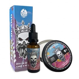 Mans Beard - Coffret Duo barbe et moustache - Baume De Barbe 90ml Et Huile De Barbe Parfumé Canne à sucre 30ml – Ingrédients