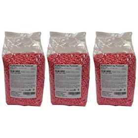Perles de cire ROSE à épiler pelable 3 sachets de 800gr+200gr GRATUIT-soit 3 x 1KG-Livraison Gratuite TOP PROMO