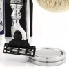 Haryali London Antique 3 Edge Compatible Rasoir, Rasage Brosse, Rasoir Stand et Alum Pencil Parfait Rasage Kit Pour Hommes