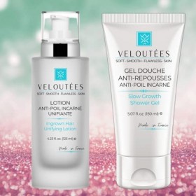 Nouveau Coffret Anti Poils Incarnés et Anti Repousse Poil pour lépilation et le rasage traitements Veloutées Premium