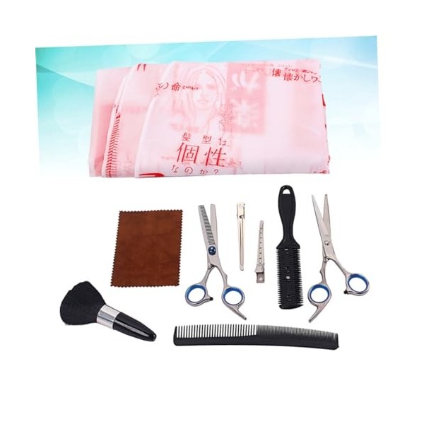 FOMIYES Kit De Ciseaux Pour Couper Les Dents 1 Pièce Cape De Salon Ciseaux Droits Ciseaux Professionnels Rasoir Kit De Ciseau