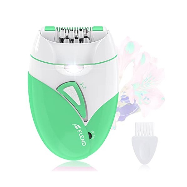 Epilateur Electrique Femme, Épilateur Facial Sans Fil de cheveux avec Lumière LED, green