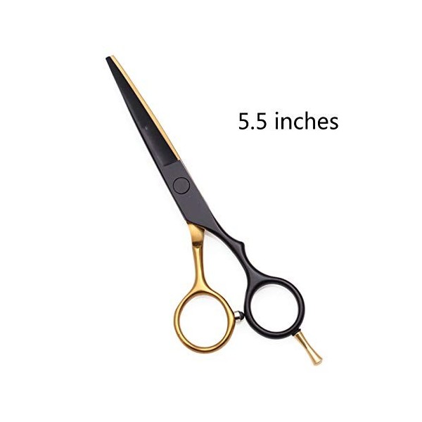 BECCYYLY Hair Scissors 5.5 inches Golden Hairdressing Scissors Hair Professional Thinning Shears Hair Cutting Scissors |Hair 