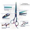 WYGC Scissors Ciseau Coiffeur, Ciseaux De Coiffure Professionnel - Ciseaux De Coupe De Cheveux De Coiffeur - Coffret Cadeau C