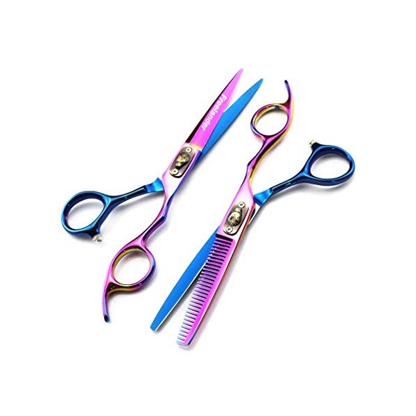 SXFZQ Ciseaux à Couper Les Cheveux Kits de Ciseaux de 6,0pouces Couleurs colorés Ciseaux de Cisaillement et Coiffeur Ciseaux 