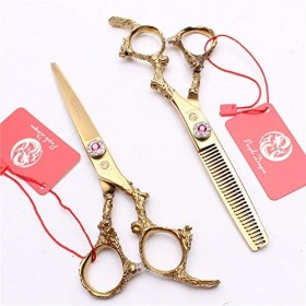 YING Multi-Couleur en Option 5.5/6.0 Pouce Dragon poignée Professionnel en Acier Inoxydable Coiffure Ciseaux Barber Cheveux C