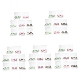 DOITOOL 40 Pièces Kit De Pince À Épiler Kit De Voyage Support Transparent Insertion Outil De Retrait Boîte Portable Pince À É