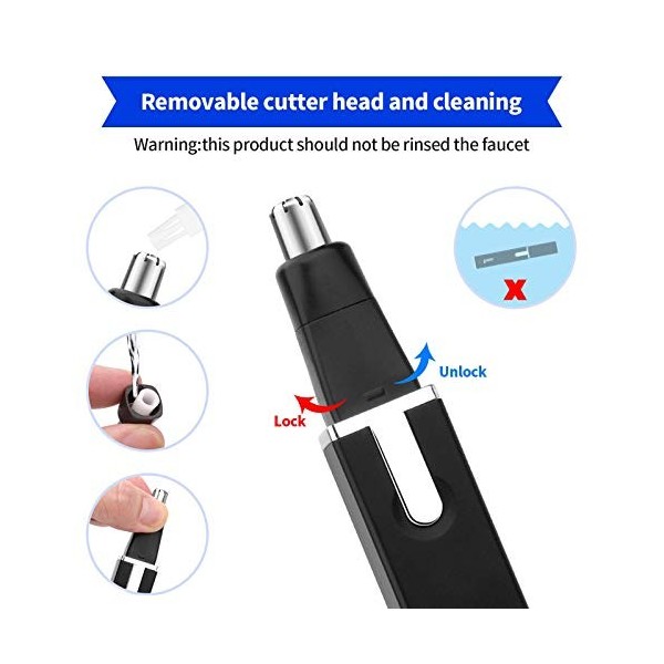 Tondeuse à Barbe Nez Sourcils - Rasoir à Nez Électrique Homme Femme, Tondeuse Du Nez Oreilles Électrique, Nose Hair Trimmer F