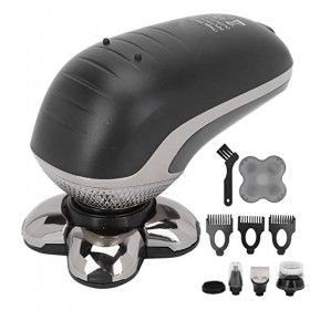 Rasoir de Tête électrique, Outil électrique Multifonctionnel 5 en 1, étanche, Tête Chauve, Rasoir, Nez, Tondeuse, Kit de Toil