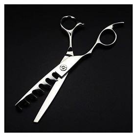 NC Ciseaux de Coiffure 6 Pouces 6 Dents Ciseaux de Coiffure pour gaucher, Cheveux clairsemés, Ciseaux Outils de barbier