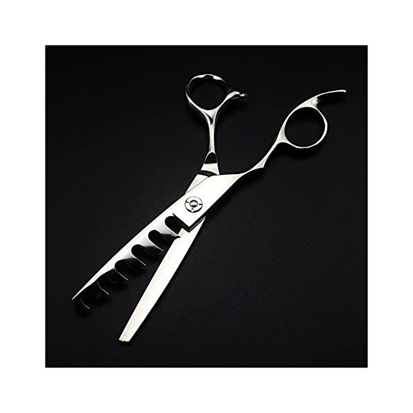 NC Ciseaux de Coiffure 6 Pouces 6 Dents Ciseaux de Coiffure pour gaucher, Cheveux clairsemés, Ciseaux Outils de barbier