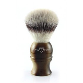 Edwin Jagger 33 Series Brosse à rasage traditionnelle en fibre synthétique à pointe argentée