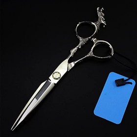 Ciseaux de coupe de cheveux, 6 pouces professionnels 440c 9cr13 ciseaux à cheveux à poignée de dragon coupe de cheveux de coi...