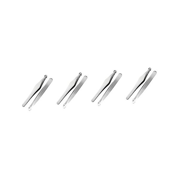 minkissy Lot de 8 pinces à cheveux de nez en acier inoxydable - Tondeuses à cils - Pour le visage - Pour homme - Outils à mai