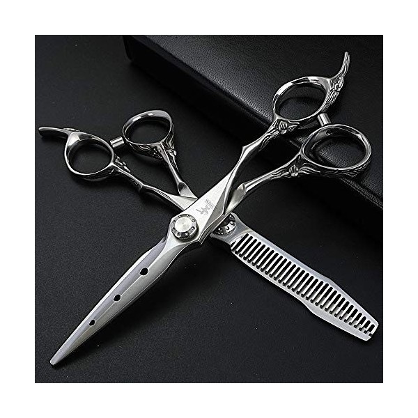 XUANFENG Ensemble de ciseaux de coupe de cheveux, 15,2 cm en acier inoxydable, ciseaux de coiffure, usage professionnel et pe