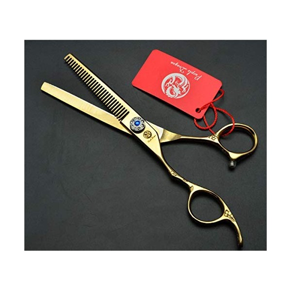 LBYB 6,0/5,5 Pouces Barber Gauchère Ciseaux Set, Lumière Et Sharp Cheveux Professionnel Ciseaux Et Ciseaux Cheveux Clairsemés