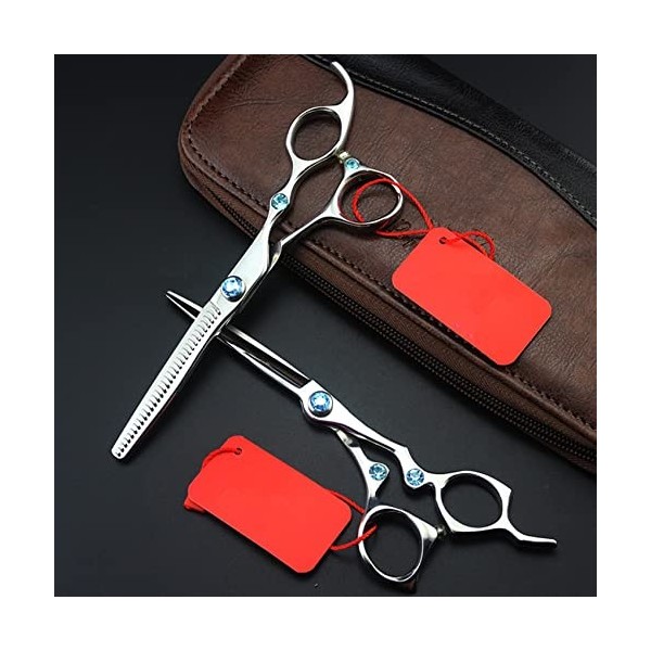 Ciseaux de coupe de cheveux, professionnels 6 440c ensemble de ciseaux à cheveux en acier coupe barbier ciseaux chauds cis
