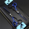 KOAIEZ 6,0 Pouces Bleu Ensembles De Ciseaux De Coupe De Cheveux en Acier Inoxydable Professionnel, Outils De Cisaillement De 