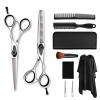 WYGC Coiffure Professionnelle 6,0 Pouces Argent Ensemble Doutils De Ciseaux De Coiffure Ciseaux à Dents Plates Frange Ciseau