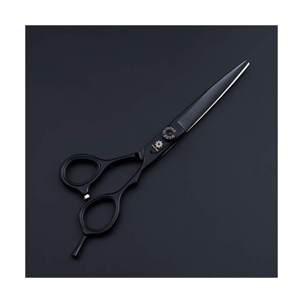 Noir Professionnels Coiffeur Ciseaux de Coiffeur Premium 6.0 Pouces Droitière Set 440C Barber Scissor Texture Dilution Ciseau