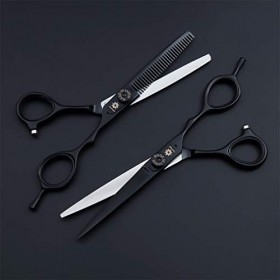 Fournitures Professionnelles Haut de Gamme européenne Retro 6.0 Pouces Set Noir Salon de Coiffure Ciseaux de Coiffure Salon d