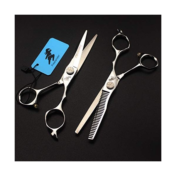 6 Pouces Professionnel 440C Inoxydable Coupe De Cheveux Ciseaux Set, Salon De Coiffure De Coiffeur Kits Cisailles, La Famille