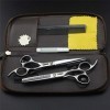 6 Pouces Barbershop Professionnels Ciseaux De Coiffure, Ciseaux Cheveux Japon 440C Salon Ciseaux Droits + Dents Set Ciseaux, 