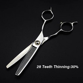 Ciseaux de coupe de cheveux, 6 pouces professionnels 440c ciseaux à cheveux à roulement à deux queues coupe barberhaircut cis