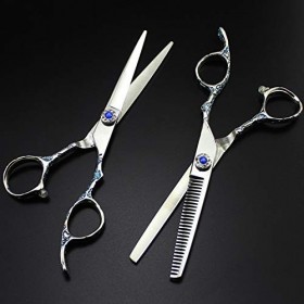 Ciseaux de coupe de cheveux, 6 pouces professionnels 440c 9cr13 ciseaux à cheveux prune coupe de cheveux coupe de cheveux cis...