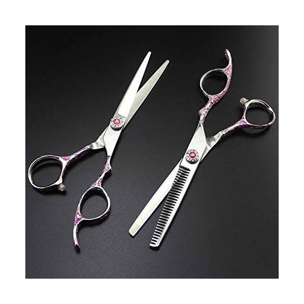 Ciseaux de coupe de cheveux, 6 pouces professionnels 440c 9cr13 ciseaux à cheveux prune coupe de cheveux coupe de cheveux cis