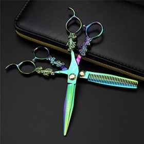 leybold Ciseaux De Coiffure Professionnels, Ensemble De Coiffure De Rasoir De 6 Pouces De Salon, Coupe De La Barbe en Forme D