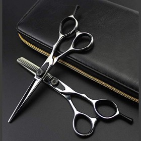 XBR Ciseaux de Coiffure Professionnels 5,5 Pouces, Ciseaux Amincissants/texturisants légers et tranchants avec vis réglable B