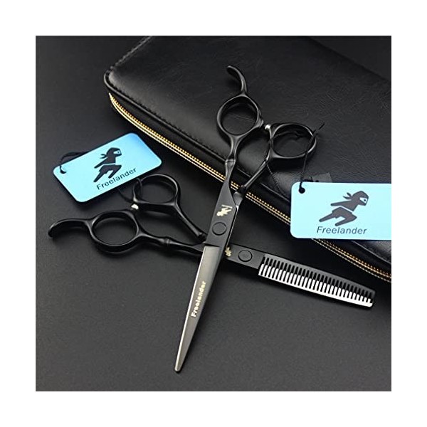 Professionnelle Professionnelle Noir CELLISSE Ciseaux Ciseaux Barber Set Salle DE CANTRESSING Salon CISEILS Ciseaux UPCALE 44