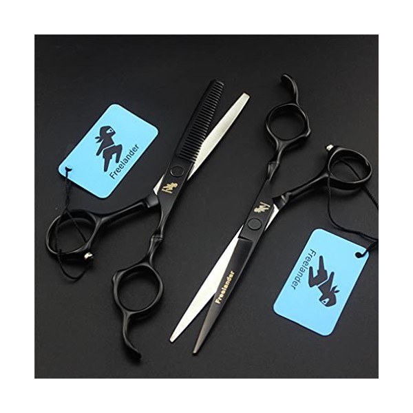 Professionnelle Professionnelle Noir CELLISSE Ciseaux Ciseaux Barber Set Salle DE CANTRESSING Salon CISEILS Ciseaux UPCALE 44