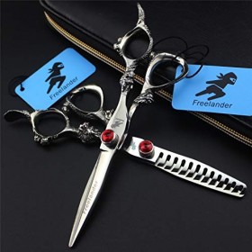 Ciseaux de coiffure Professional Premium 6.0 pouces Ensemble Haut de gamme grand dragon poignée 440C Styliste Barber Scissor 