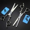 Professionnel Ciseaux de coiffure haut de gamme 6 pouces dragon bleu poignée Set Gem 440C Styliste personnalité Barber Scisso