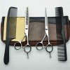 Argent Professionnels Ciseaux de Coiffure droitier 5.5/6.0 Pouces Set Haut de Gamme Coupe et Ciseaux à effiler Kit Salon de C