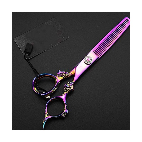 YK SCISSORS Ciseaux à Cheveux Professionnels 2pcs Gaucher, Ciseaux De Coupe à Effiler Professionnels De 17 Cm 6.0" 17cm , 