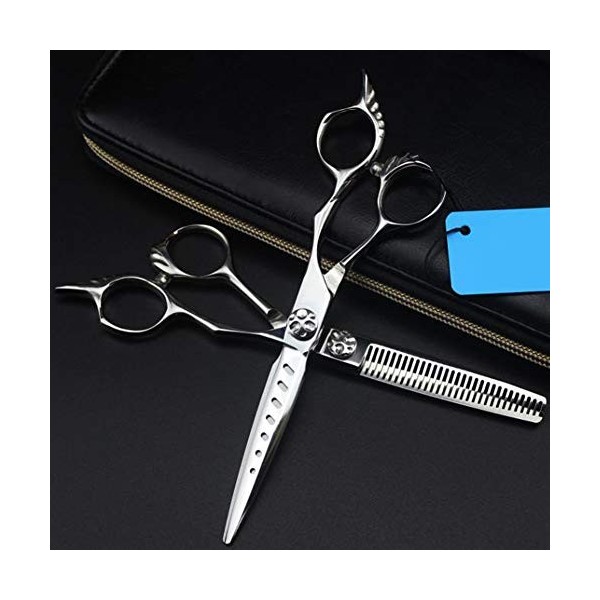 YK SCISSORS Ciseaux à Cheveux Professionnels 2pcs Gaucher, Ciseaux De Coupe à Effiler Professionnels De 17 Cm 6.0" 17cm , 