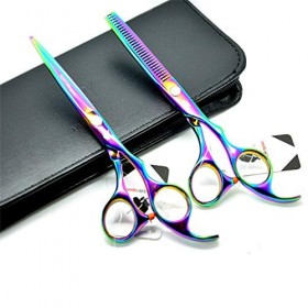 Ciseaux Coiffure Combinaison Set Super Sharp Professionnel Ciseaux de coiffeur&nbsp; Outil Salon Mince&nbsp; Trousse 6.0 Pouce&nbsp; Parfait