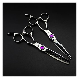 Xiaozhoukeji Ciseaux de Coiffure en Acier Inoxydable, Ciseaux de Coiffure Professionnels de 6 Pouces, Ciseaux de Coiffure, Ci