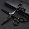 Haut de Gamme 6,0 Pouces Ciseaux de Coupe Professionnelle Cheveux - Coiffure Dilution Cisailles Barber Salon Noir Set - Parfa